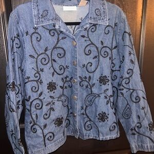 Studio Works Denim Jacket with Black Detail